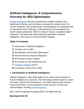 Artificial Intelligence Training In Chandigarh