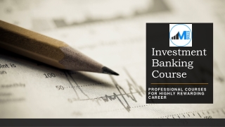 Investment Banking Course