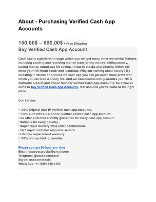 Best Site Buy Verified Cash App Accounts Safely and Securely