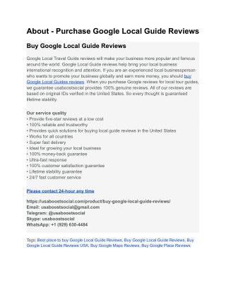 Best Site Buy Google Local Guide Reviews Safely and Securely