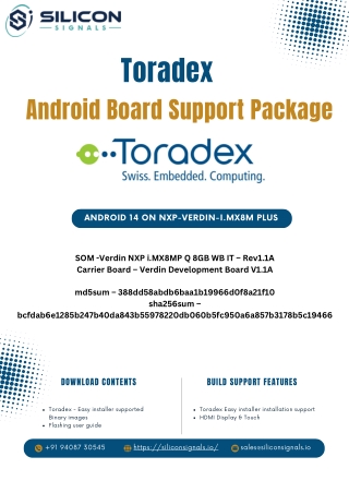 Toradex: Android Board Support Package