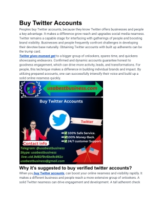 Buy Twitter Accounts