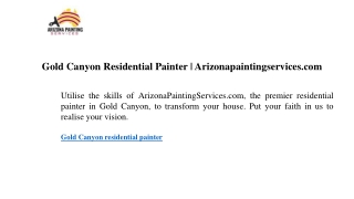 Gold Canyon Residential Painter  Arizonapaintingservices.com1