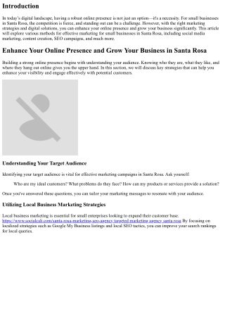 Enhance Your Online Presence and Grow Your Business in Santa Rosa