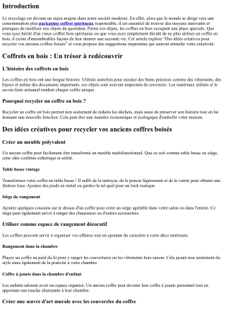 “Des idées créatives pour recycler vos anciens coffres boisés”