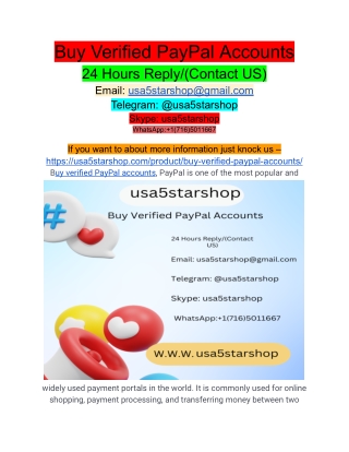 Buy Verified PayPal Accounts