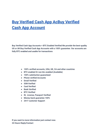 Buy Verified Cash App Account