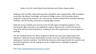 Study in the UK: Unlock World-Class Education and Endless Opportunities