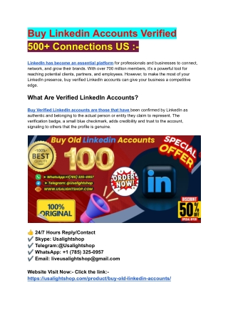 Buy Linkedin Accounts Verified 500  Connections US _-