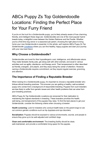 ABCs Puppy Zs Top Goldendoodle Locations_ Finding the Perfect Place for Your Furry Friend