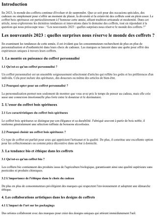 “Les nouveautés 2023 : quelles surprises nous réserve le monde des coffrets ?”
