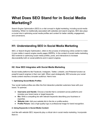 UntitlWhat does SEO stand for in social media Marketing?ed document
