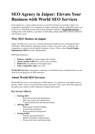 SEO Agency in Jaipur