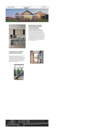 Sustainable Architects Melbourne