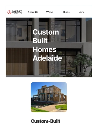 Custom Built Homes Adelaide