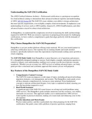 SAP-C02 Study Guide  DumpsBoss Guaranteed Success