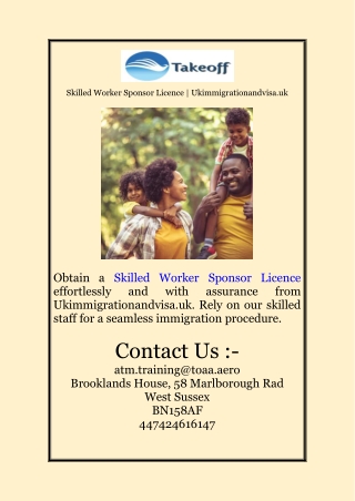 Skilled Worker Sponsor Licence | Ukimmigrationandvisa.uk