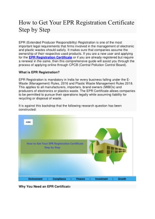How to Get Your EPR Registration Certificate Step by Step