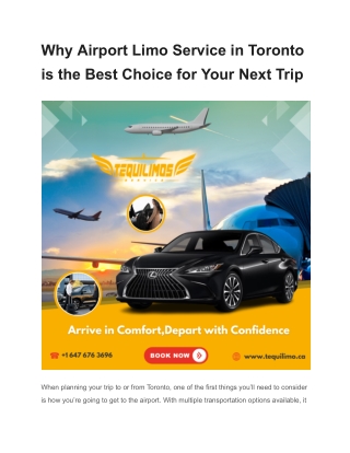 Toronto Airport limo service