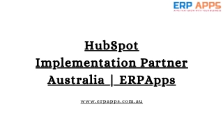 HubSpot Implementation Partner Australia  ERPApps