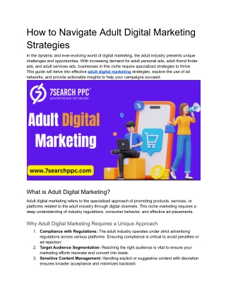 How to Navigate Adult Digital Marketing Strategies