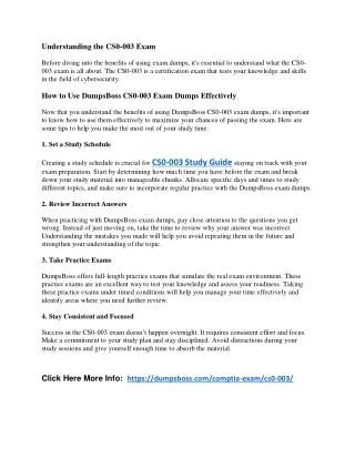 Trust DumpsBoss CS0-003 Dumps for Your Exam Pass