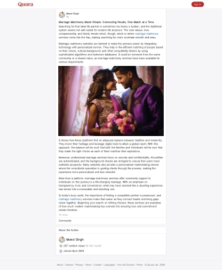 Marriage Matrimony Made Simple: Connecting Hearts, One Match at a Time