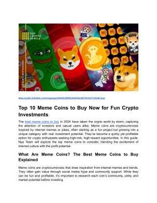 Top 10 Meme Coins to Buy Now_ Your Guide to the Funniest Crypto Investments _ Blog Post 2 _ Month 3