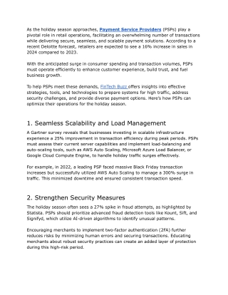 How Payment Service Providers Can Secure and Scale Transactions This Holiday Season