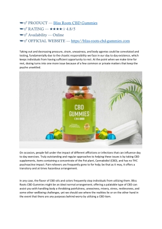 Bliss Roots CBD Gummies Reviews (I've Tested) - Must Read!