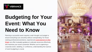 Budgeting for Your Event What You Need to Know