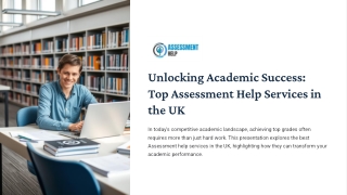 The Key to Academic Success: Top Assessment Help Services