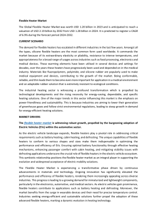 Global Flexible Heater Market Forecast USD 2.19 Billion by 2032