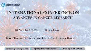 Advances in cancer research