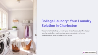 College Laundry: The Ultimate Laundry Solution in Charleston