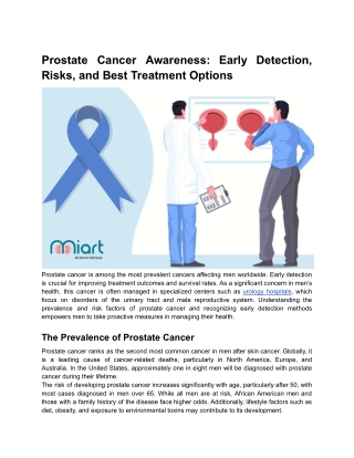 Prostate Cancer Awareness_ Early Detection, Risks, and Best Treatment Options