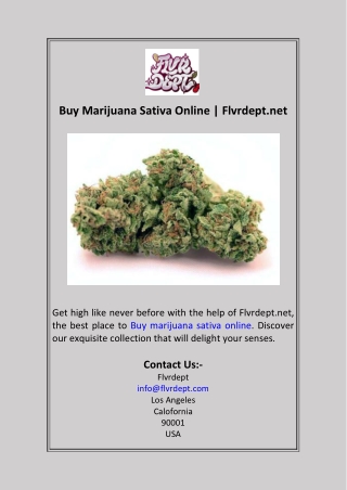 Buy Marijuana Sativa Online  Flvrdept.net