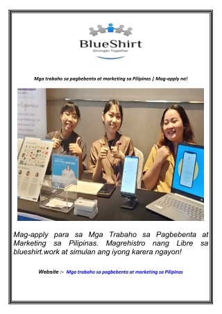 Mga trabaho sa pagbebenta at marketing sa Pilipinas  Mag-apply na!