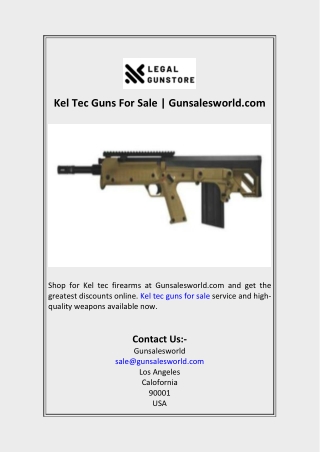 Kel Tec Guns For Sale  Gunsalesworld.com