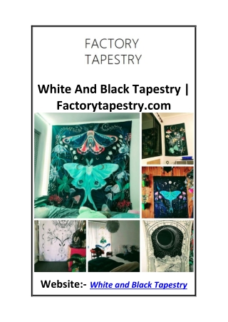White And Black Tapestry  Factorytapestry.com