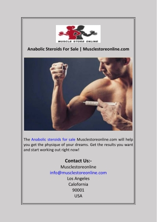 Anabolic Steroids For Sale  Musclestoreonline.com