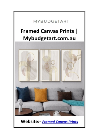 Framed Canvas Prints  Mybudgetart.com.au