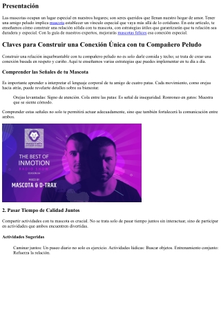 Los Secretos para Crear un Vínculo Inquebrantable con tu Querida Mascota