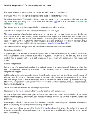 colored contact lenses for astigmatism