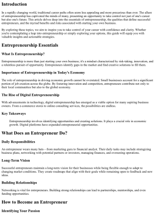 Take Control of Your Career: Why You Should Consider Entrepreneurship Now