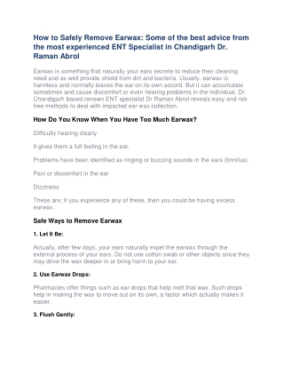 Best ENT hospital in Chandigarh