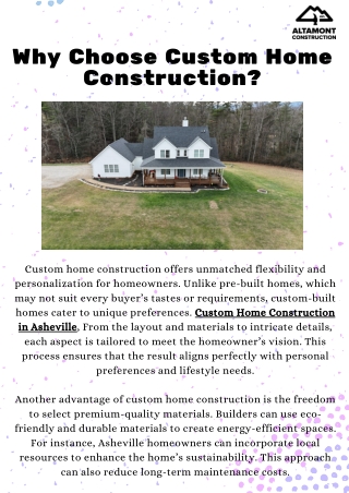 Custom Home Construction Asheville  Altamont Construction AVL
