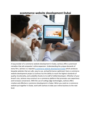 ecommerce website development dubai