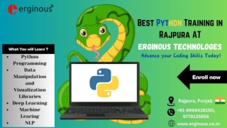 Best Python Training in Rajpura at Erginous Technologies
