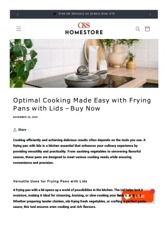 Optimal Cooking Made Easy with Frying Pans with Lids – Buy Now